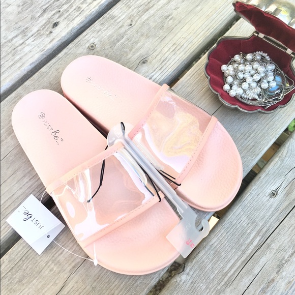 clear plastic flip flops